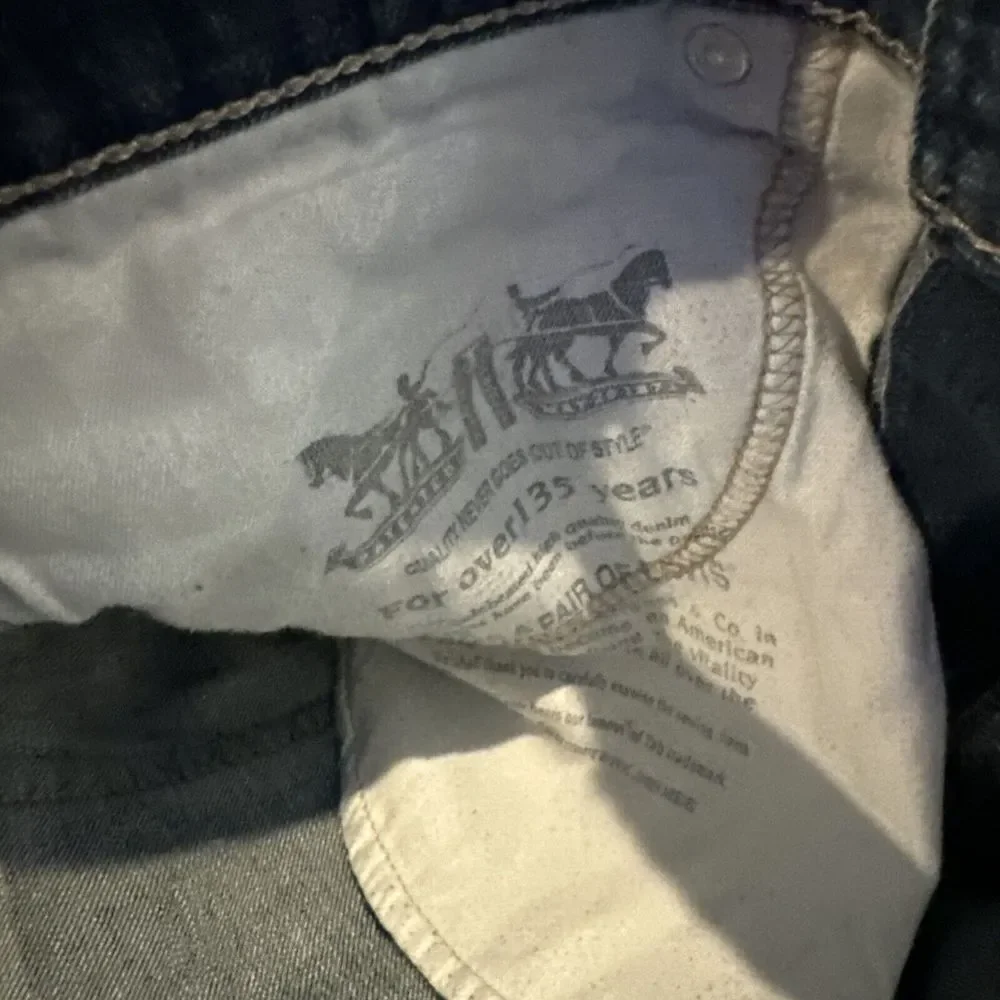 Levis 511 Jeans 34x32‎ Blue Distressed Denim Men's